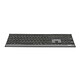 Rapoo E9500M (Noir) Clavier sans fil ultra fin - touches chiclet extra plates - interrupteurs à ciseaux - connexion multimode Bluetooth et RF 2.4 GHz - compatible Windows, Mac, Android, iOS et Chrome OS - disposition AZERTY Français