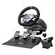 Mars Gaming MWH-RSX Volant de course avec retour de force pour simulation automobile - Levier de vitesse en H - Pédalier 3 pédales - 14 boutons programmables - Compatible PC / PS4 / Xbox One / Xbox Series
