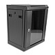 Armario de red DeLock de 10" con puerta de cristal 8U Negro Armario 8U (340 x 280 mm) para rack de 10"