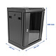 Comprar Armario de red DeLock de 10" con puerta de cristal 8U Negro