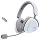 ASUS ROG Delta II Blanc Casque-micro sans fil pour gamer - circum-auriculaire - Bluetooth/RF 2.4 GHz - microphone unidirectionnel - rétroéclairage Aura Sync RGB - compatible PC et consoles