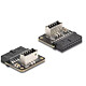 DeLock Adaptateur 19 broches vers Type-E Key A 90° Adaptateur USB 5 Gbps 19 broches vers Type-E Key A