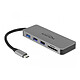 DeLock Hub USB 3.0 Type-C 3x Ports USB-A , 1x HDMI, 1x microSD, 1x SDHC/SDXC, 1x Port USB-C avec Power Delivery 87 W  Hub USB 3.0 Type C vers 4K 30Hz HDMI + 1x USB 3.0 Type A + 2x USB 2.0 Type A + 1x microSD + 1x SDHC/SDXC + 1 x USB Type C Power Delivery 87 W
