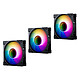 Phanteks M25G2-120 D-RGB Reverse - Noir (x3) Lot de 3 Ventilateurs de boîtier 120 mm PWM D-RGB pales inversées