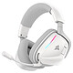 Corsair Gaming VOID RGB ELITE Wireless v2 (Blanc) Casque gaming - sans fil - Bluetooth/RF 2.4 GHz - micro antibruit - rétroéclairage RGB - compatible PC, PlayStation, Switch et mobile
