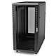 StarTech.com Armadio per server 18U a 4 montanti Armadio 18U - carico utile 800 kg - con rotelle e piedini di livellamento - nero