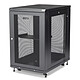 StarTech.com Armoire serveur 18U à 4 montants (RK1833BKM) Coffret 18U - charge utile 450 kg - avec roulettes et pieds de mise à niveau - noir