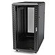 StarTech.com 25U 4-Post Server Cabinet (RK2536BKF) Valigia 25U - carico utile 800kg - con rotelle e piedini di livellamento - nero