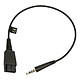 Jabra Cord QD to 3.5 mm jack extension cable Straight audio cable with quick disconnect 3.5 mm jack