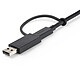 Acheter StarTech.com USB-C avec adaptateur USB-A - Compatible Thunderbolt, USB et DisplayPort - PowerDelivery 100 W - M/M - 1 m - Noir