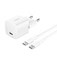 Belkin Chargeur secteur USB-C PD 3.1 25W + Câble USB-C 60 cm Chargeur secteur USB-C 25 W avec USB-C PD 3.1