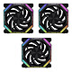 darkFlash INF34 par 3 Noir Pack de 3 ventilateurs de boîtier 120 mm avec LED ARGB