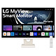 LG 27" LED - 27U511SA-W Monitor PC Full HD 1080p - 1920 x 1080 pixel - 5 ms (da grigio a grigio) - 16/9 - pannello IPS - HDR10 - HDMI - webOS - Bianco