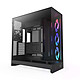 NZXT H9 Flow RGB Black (2025) - Aquarium-style mid-tower case with side window and tempered glass front + 3 RGB fans included