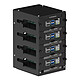 Cluster Rack pour Raspberry Pi 5, 4 B, 3 B/B+ Kit cluster 4 cartes compatible Raspberry Pi 5, 4 B, 3 B/B+