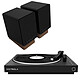 Onkyo GX-10DB Noir + Victrola Automatic VPT-800-BLK Noir Paire d'enceintes amplifiées sans fil Hi-Fi - 2 x 34 Watts - Bluetooth 5.3 - Optique - USB-C - Jack 3.5 mm - Sortie SUB (par paire) + Platine vinyle à entraînement par courroie 3 vitesses
