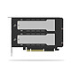 ICY DOCK ExpressSlot Elite MB842M5P-B Removable adapter card with two NVMe M.2 to PCIe 5.0 x8 mobile rack SSD slots for PCIe expansion slot