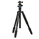 Benro iFOTO FIF28AIB2 Kit trépied photo en aluminium Ø 29 mm, 4 sections, bagues à vis + tête IB2 -  hauteur max 165 cm -  charge 14 kg