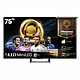 Hisense 75U7Q TV Mini LED QLED 4K 75" (189 cm) - 144 Hz - Dolby Vision IQ/HDR10+ Adaptive - Wi-Fi/Bluetooth - Alexa/Vidaa Voice - 4x HDMI 2.1 - FreeSync Premium - ALLM/VRR - Son 2.1 40W Dolby Atmos