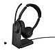Jabra Evolve2 55 Link390c MS Stéréo avec base de chargement (USB-C) - Micro-casque sans fil stéréo professionnel - Bluetooth - USB-C - certifié MS - ANC (réduction de bruit active)