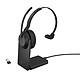 Jabra Evolve2 55 Link390a UC Mono avec base de chargement (USB) - Micro-casque sans fil mono professionnel - Bluetooth - USB-A - certifié UC - ANC (réduction de bruit active)