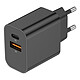 Akashi Chargeur Secteur USB-C 15W + USB-A (Noir) Chargeur secteur 15W USB-C + USB-A