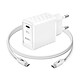 Akashi Pack Chargeur Secteur GaN 20W USB-C + Cable USB-C 1M Pack Chargeur Secteur GaN 20W USB-C + Cable USB-C 1M