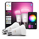 Acheter Philips Hue White and Color Ambiance E27 A60 11 W Bluetooth x 2