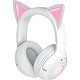 Razer Kraken Kitty v3 Pro (Blanc) Casque gaming sans fil - RF 2.4 GHz/Bluetooth 5.3 - circum-aural fermé - microphone unidirectionnel Razer HyperClear - coussinets en mousse à mémoire de forme - rétroéclairage Razer Chroma RGB