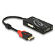 Delock Adaptateur DisplayPort passif vers VGA/HDMI/DVI compatible 4K Adaptateur passif DisplayPort vers VGA/HDMI/DVI compatible 4K