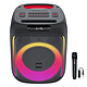 Kenwood AS-P200BT + Muse MC-30 WI Noir Enceinte sans fil 50 Watts - Bluetooth 5.0 - Effets lumineux - Batterie rechargeable - AUX - entrée micro Jack 6.35 mm - Port USB - Port microSD + Microphones sans-fil (RF)