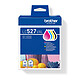 Brother LC527VAL - Multipack di 4 cartucce d'inchiostro nero, ciano, magenta e giallo (900 pagine al 5%)