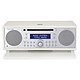 Tivoli Audio Music System+ Blanc/Argent - Enceinte sans fil stéréo - Radio DAB+/AM/FM - Lecteur CD - Bluetooth - AUX