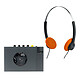 We Are Rewind Lecteur Cassette Keith Noir + Muse M-206 CF Orange Lecteur de cassettes audio + Casque stéréo supra-auriculaire fermé filaire - Jack/USB-C
