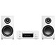 Denon RCD-N12DAB Blanc + Triangle Elara LN01 Blanc Givré Micro-chaîne connectée - 2 x 65 Watts - CD/DAB+/HDMI ARC/USB - Wi-Fi/Bluetooth/AirPlay 2 - Multiroom HEOS - Compatible Google Assistant et Alexa + Enceinte bibliothèque compacte 50 W Bass-Reflex (par paire)