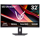 LG 32" LED - UltraGear G6 32G600A-B Ecran PC 2.5K - 2560 x 1440 pixels - 1 ms (gris à gris) - 16/9 - Dalle VA incurvée - 180 Hz - HDR10 - FreeSync Premium - HDMI/DisplayPort - Réglage en hauteur - Noir