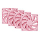 Hyte FA12 Rose Pack de 4 Pack de 4 ventilateurs de boîtier - 120 mm - contrôle PWM