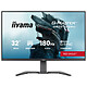 iiyama 31.5" LED - G-Master GB3272QSU-B1 Red Eagle Ecran PC 2.5K - 2560 x 1440 pixels - 0.5 ms (MPRT) - 16/9 - Dalle Fast IPS - HDR10 - 180 Hz - Adaptive-Sync / G-SYNC Compatible - HDMI/DisplayPort - Hub USB - Hauteur ajustable - Noir