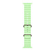 Apple Bracelet Océan 49 mm finition titane naturel Vert Fluo Bracelet pour Apple Watch 44/45/46/49 mm