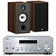 Yamaha R-N600A Argent + Triangle Borea BR04 Châtaignier Amplificateur-tuner réseau stéréo 2 x 80 W - DAB/DAB+ - DAC 24 bits/192 kHz - 2 entrées S/PDIF - Phono - Casque 6.35 mm - Sortie subwoofer - Wi-Fi Bluetooth DLNA et AirPlay + Enceinte bibliothèque 130 Watts (par paire)