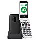 Doro Leva E22 Noir/Blanc Téléphone 4G LTE IP54 - Unisoc UMS9117S - Ecran tactile 2.8" 240 x 320 - 128 Mo - Bluetooth 5.0 - Batterie 1150 mAh - compatible appareils auditifs