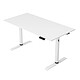 Arozzi Arena Nordico (Blanc) Bureau pour gamer - longueur 140 cm - profondeur 70 cm - hauteur ajustable 71-115 cm - surface MDF - système de gestion des câbles intégré
