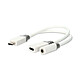 Nedis Adaptateur USB-C vers USB-C/Jack 3.5 mm (M/F) - 0.10 m - Blanc Adaptateur USB-C 2.0 vers USB-C/Jack 3.5 mm (Mâle/Femelle) - DAC - compatible smartphone Android et iPhone - 0.10 m