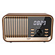 CGV BeBop FM (Bois) Radio réveil portable - FM - Bluetooth/USB/MicroSD - autonomie 5 heures - mémorisation jusqu'à 40 stations