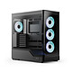 Aerocool P500A (Black) Mid-tower case with window and tempered glass front panel and ARGB fan