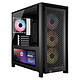 Corsair Frame 4000D LCD RS (Noir) Boîtier Moyen Tour avec panneau en verre trempé, façade Mesh + 4 ventilateurs ARGB 120 mm + écran tactile LCD XENEON EDGE 14,5"