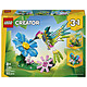 LEGO Creator 31384 3-in-1 Wild Animals: Colourful Hummingbird Toy Bird Transforming into a Butterfly or Fish Figurine - DIY Interior Decoration - Original Gift for Girls or Boys Aged 8 and Up