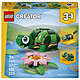 LEGO Creator 31377 3-in-1 Turtle and Water Lily Animal Figurine that Transforms into a Chameleon or Frog - DIY Interior Decoration - Birthday Gift for Girls or Boys aged 7 and up