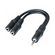 Dacomex dédoubleur Jack 3.5 mm stéréo (0.15 m) Adaptateur Jack 3.5 mm mâle stéréo / 2x Jack 3.5 mm femelle stéréo