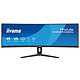 iiyama 44.5" LED - ProLite XCB4594DQSU-B1 Ecran PC 5K - 5120 x 1440 pixels - 2 ms (gris à gris) - Format large 32/9 - Dalle VA incurvée - HDR - 75 Hz - Adaptive-Sync - HDMI/DisplayPort - Réglage en hauteur - Noir
